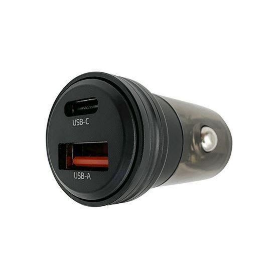 Obrázek Solight nabíjecí adaptér do auta 30 W USB- C + A, černá