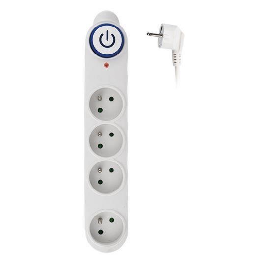 Obrázek Solight přepěťová ochrana, 150J, 4 zásuvky, 1, 5m, bílá