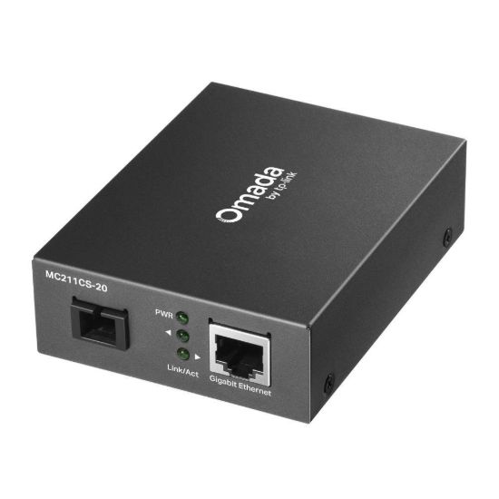 Obrázek TP- Link OMADA MC212CS- 20 WDM media konvertor (1xGbE, 1x simplex SC/ UPC, SM, 1310/ 1550nm, 20km)