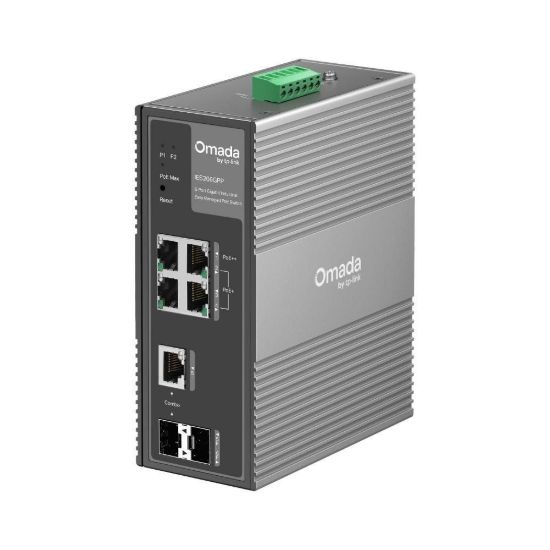 Obrázek TP- Link OMADA průmyslový switch IES206GPP (4xGbE, 1xGbE/ SFPcombo, 1xSFP, 3xPoE+, 1xPoE++, 120 W, DIN, IP40, fanless)