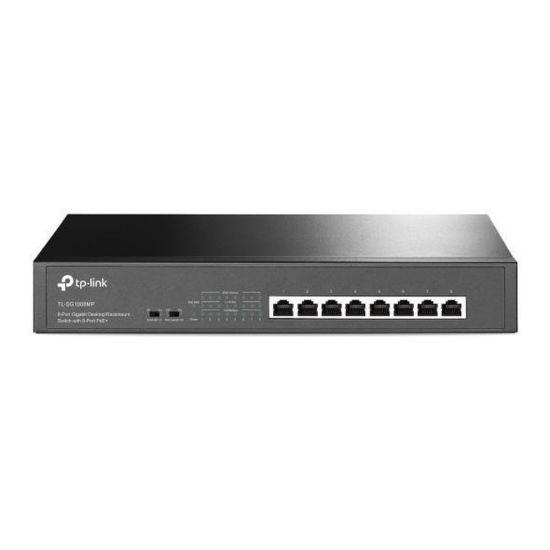 Obrázek TP- Link switch TL- SG1008P (8xGbE, 4xPoE+, 64 W, fanless)