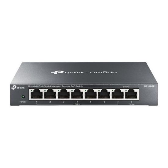 Obrázek TP- Link Easy Smart switch RP108GE (7xGbE passive PoE- in, 1xGbE passive PoE- out)