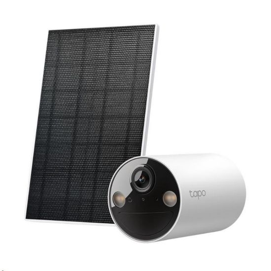 Obrázek TP- Link Tapo C410 KIT venkovní kamera, solární panel (3MP, 2K QHD, 1296p, IR 9m, WiFi, micro SD card, IP65)