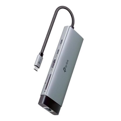 Obrázek TP- Link UH9120C USB- C hub 9v1 (3xUSB3.2Gen1, 1xUSB- C3.2Gen1, 1xGbE, 1xHDMI, 1xSD, 1xmicroSD, PD 100 W)