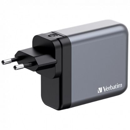 Obrázek VERBATIM GaN Nabíječka do sítě GNC- 140, 140 W, 3x USB- C, 1x USB