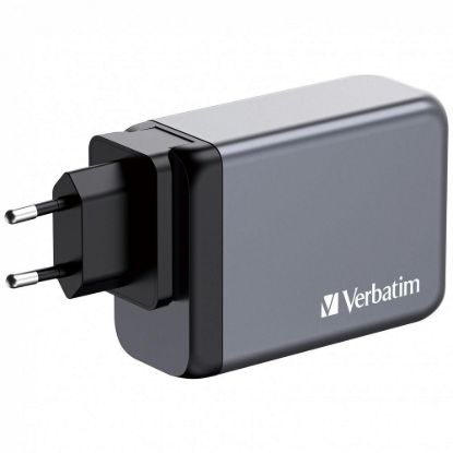 Obrázek VERBATIM GaN Nabíječka do sítě GNC- 100, 100 W, 3x USB- C, 1x USB