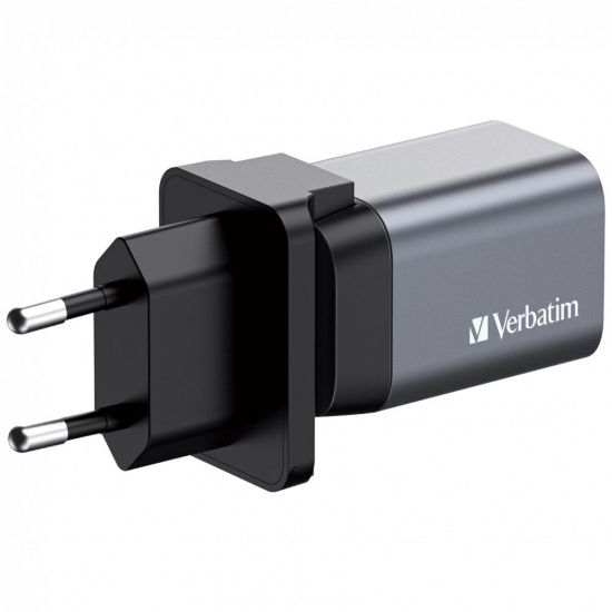 Obrázek VERBATIM GaN Nabíječka do sítě GNC- 35, 35 W, 1x USB- C, 1x USB