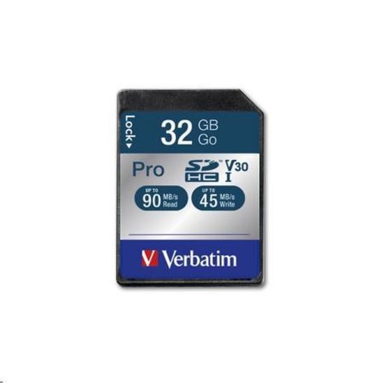 Obrázek VERBATIM SDHC karta 32 GB Pro, U3, V30