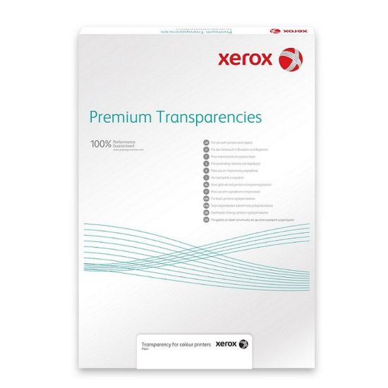 Obrázek Xerox Papír Transparentní fólie - Transparency 100m A4 Plain - Mono (100 listů, A4)