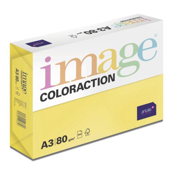 Obrázek Antalis Papír Image Coloraction Sevilla - sytá žlutá (IG50) A3 (80g/ 500ks)