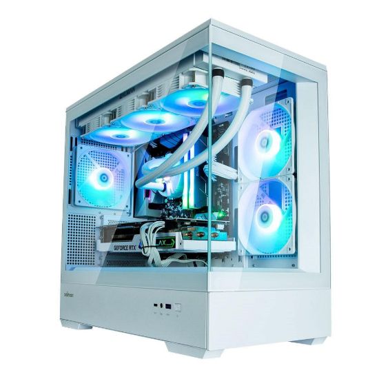 Obrázek ZALMAN case P30, Mini Tower, mATX, 1xUSB 3.0, 1xUSB- C, 3x 120mm ARGB Fan, bílá