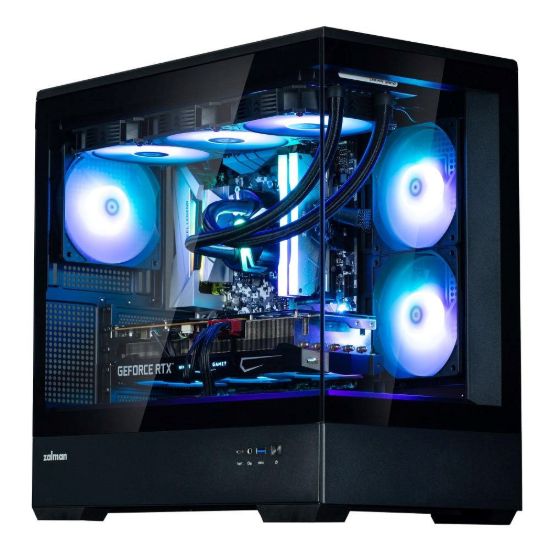 Obrázek ZALMAN case P30, Mini Tower, mATX, 1xUSB 3.0, 1xUSB- C, 3x 120mm ARGB Fan, černá