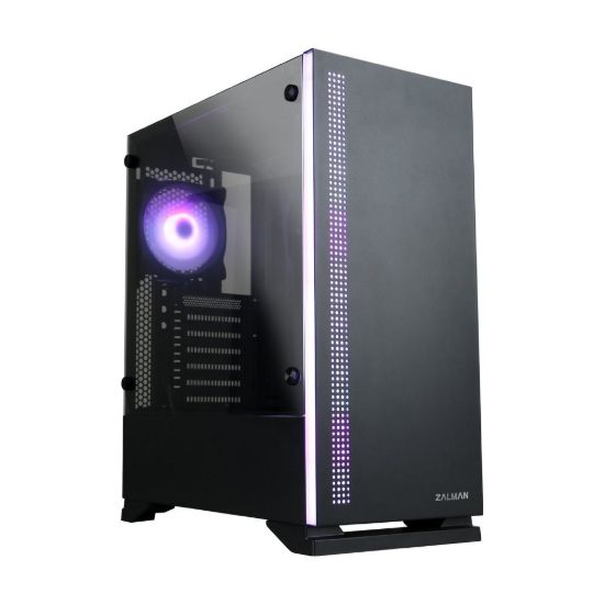 Obrázek ZALMAN skříň S5 Black, ATX bez zdroje , RGB