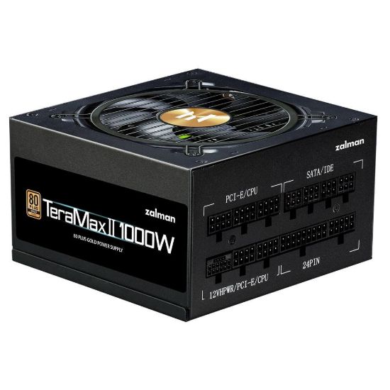 Obrázek ZALMAN zdroj TeraMax II, 1000 W, 120mm, 80Plus Gold, Plně Modulární, ATX 3.0, černá