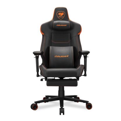 Obrázek COUGAR herní židle ARMOR EVO M - černá/oranžová - s podnožkou