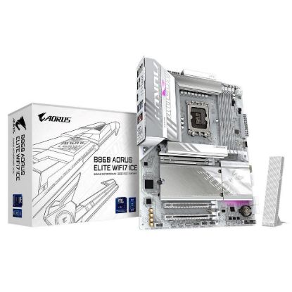 Obrázek GIGABYTE MB Sc LGA1851 B860 AORUS ELITE WIFI7 ICE, Intel B860, 4xDDR5, 1xUSB4, 1xDP, 1xHDMI, WiFi, ATX