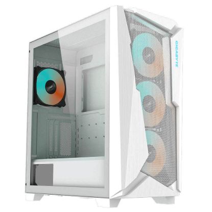 Obrázek GIGABYTE case GB- C301GW, ARGB Hub, průhledná bočnice, Mid tower, 4x ARGB ventilátor, bílá