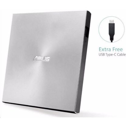 Obrázek ASUS DVD ZenDrive SDRW- 08U9M- U SILVER, External Slim DVD- RW, USB Type- C/ Type- A, M- DISC