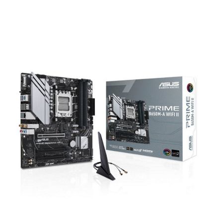 Obrázek ASUS MB Sc AM5 PRIME B650M- A WIFI II, AMD B650, 4xDDR5, 1xDP, 1xHDMI, 1xVGA, WI- FI, mATX