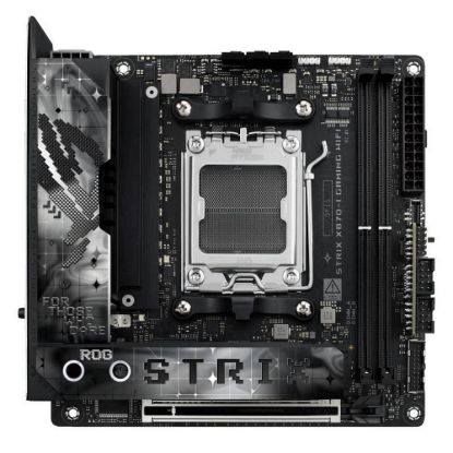 Obrázek ASUS MB Sc AM5 ROG STRIX X870- I GAMING WIFI, AMD X870, 2xDDR5, 1xHDMI, 2xUSB4, WiFi, Mini- ITX