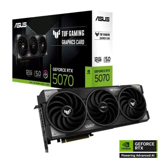 Obrázek ASUS VGA NVIDIA GeForce RTX 5070 TUF GAMING 12 GB, 12 GB GDDR7, 3xDP, 1xHDMI