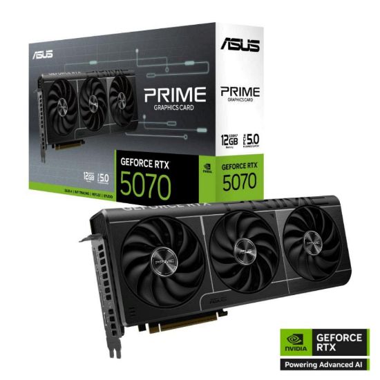 Obrázek ASUS VGA NVIDIA GeForce RTX 5070 PRIME 12 GB, 12 GB GDDR7, 3xDP, 1xHDMI