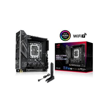Obrázek ASUS MB Sc LGA1851 ROG STRIX B860- I GAMING WIFI, Intel B860, 2xDDR5, 1xThunderbolt, 1xDP, 1xHDMI, WiFi, Mini- ITX