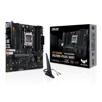 Obrázek ASUS MB Sc AM5 TUF GAMING A620M- PLUS WIFI, AMD A620, 4xDDR5, 1xHDMI, 2xDP, mATX