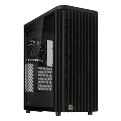 Obrázek ASUS case PROART PA401 WOOD TG, Mid Tower, ATX, 1xUSB- C Gen2 x 2, 2xUSB 3.0, 2x 160mm Fan, 1x 120mm Fan, černá