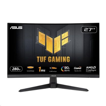 Obrázek ASUS LCD 27" VG27VQM1B TUF Gaming 1920 x 1080, Full HD, Curved, 280 Hz, ELMB, FreeSync, 1 ms, 90% DCI- P3, HDMI, DP…
