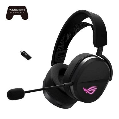 Obrázek ASUS sluchátka ROG Pelta, Bezdrátové BT a RF 2.4GHz, ARGB, černá